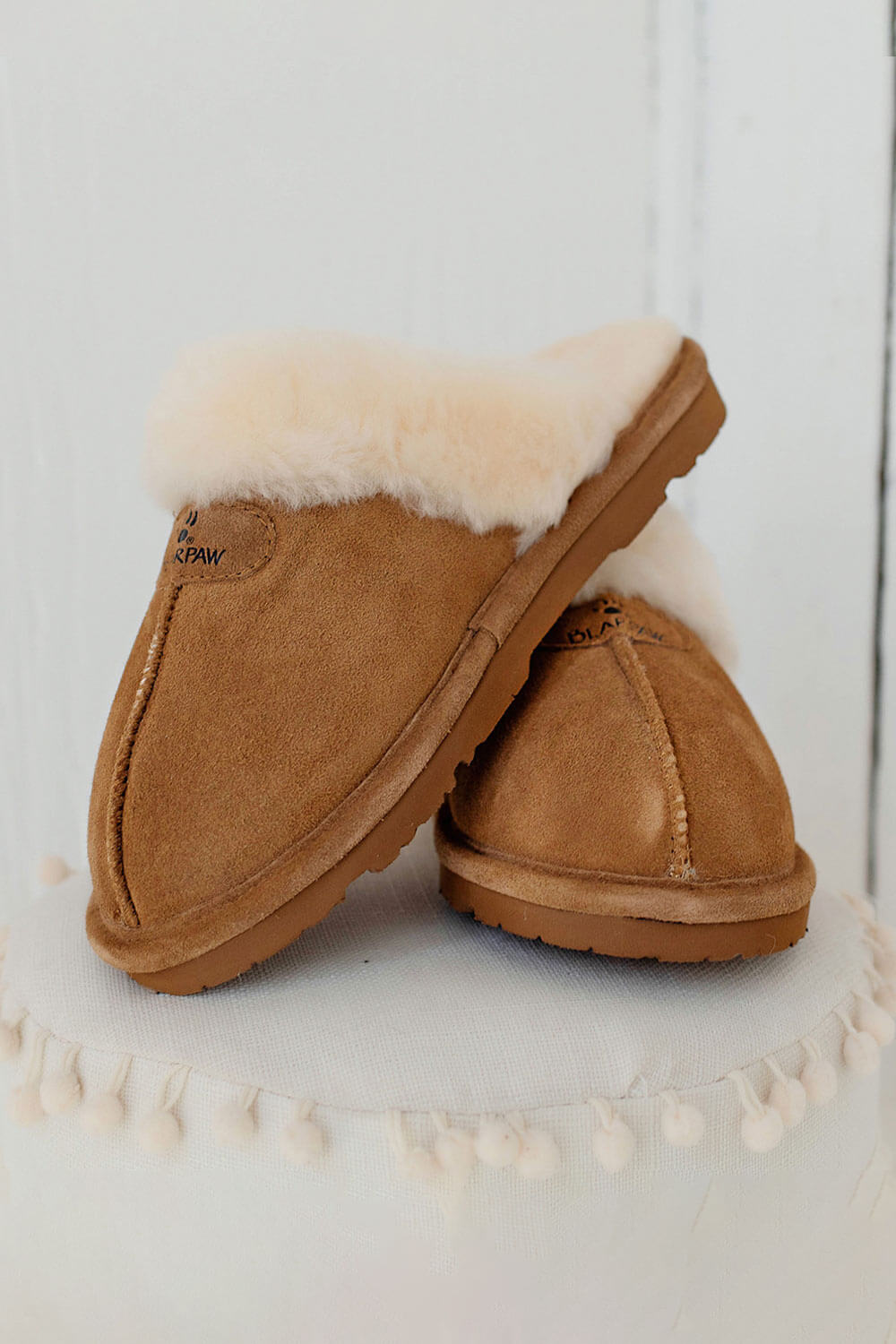 Bearpaw Casual Slippers Womens Effie Cable Knit Round Toe 1674W | eBay